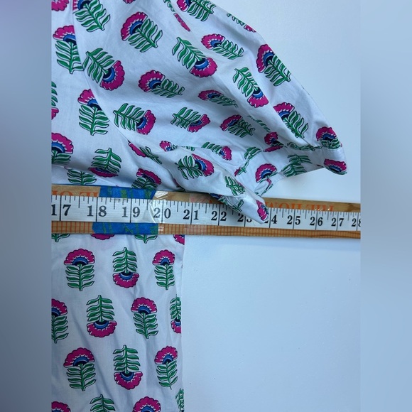 J.Crew Proppy Summer 2024 Size M Floral Short Sleeve Blouse Top  Vacation Hotel - Picture 11 of 13